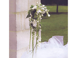 Bouquet de mariée retombant