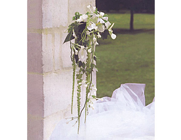 Bouquet de mariée retombant